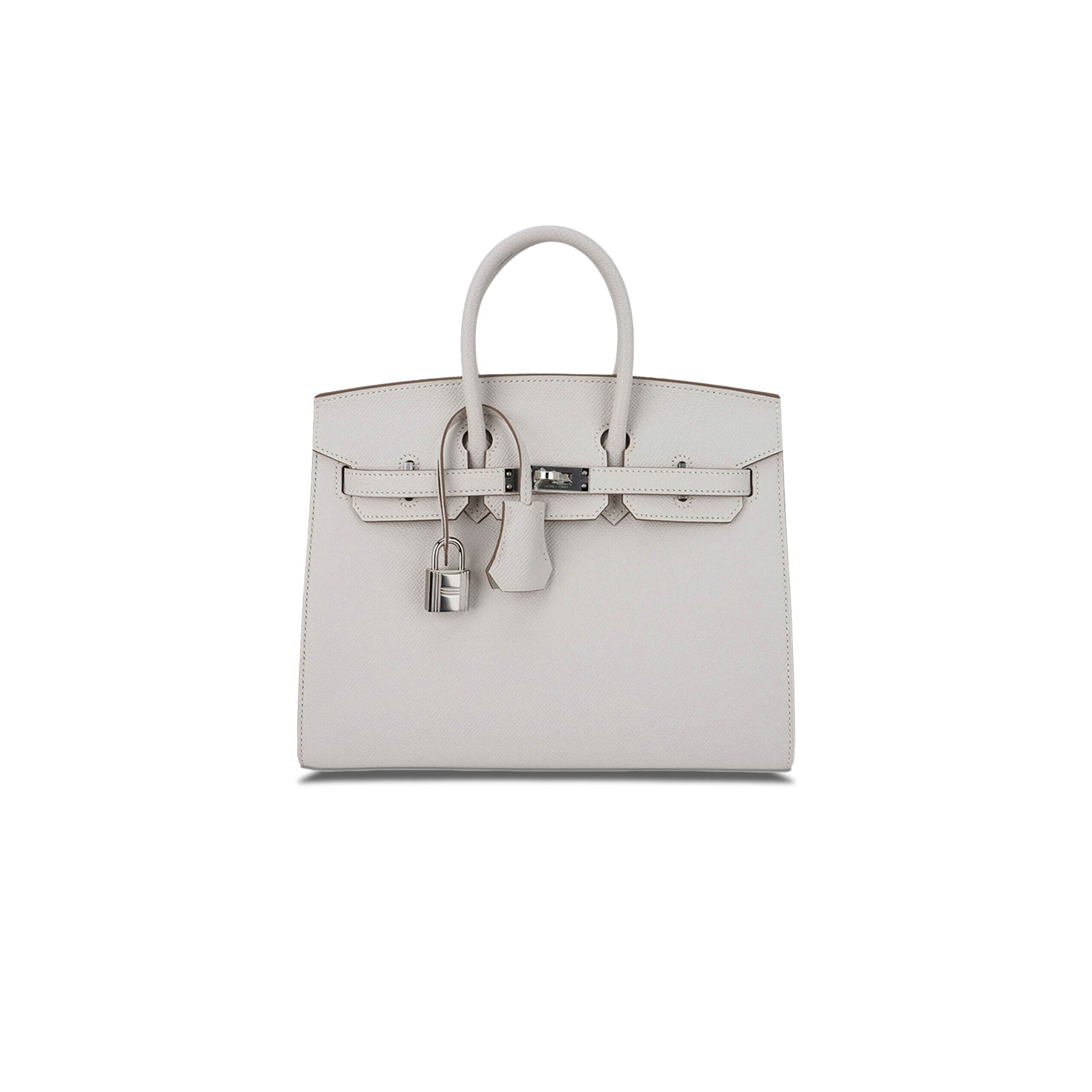 H**mes birkin 35 epsom leather pearl grey silver buckle luxury bag 205239520901 (35*28*18cm)